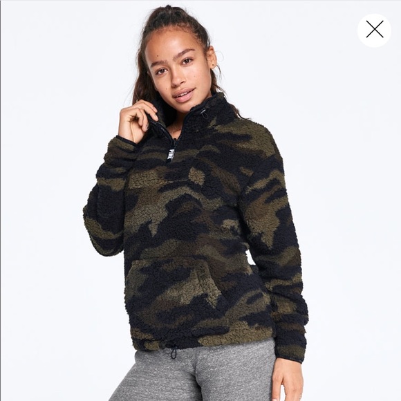 Pink Sherpa Quarter Zip Camo | Poshmark